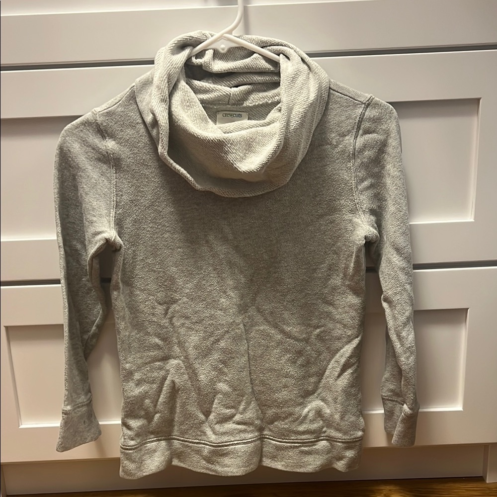Crewcuts Gray Cowl Neck Sweatshirt Relaxed Fit